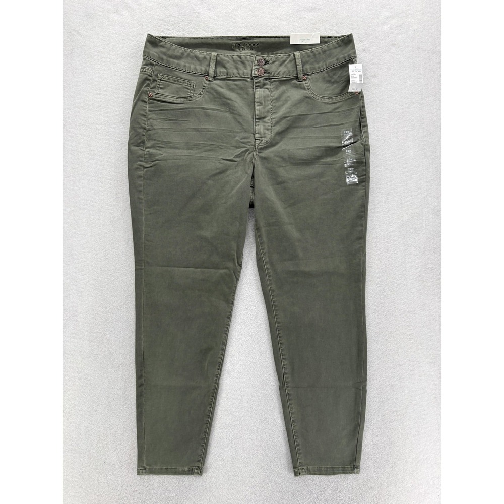 Maurices Denim Flex Jegging Jeans Womens 20W Short Green High Rise Stretch NWT